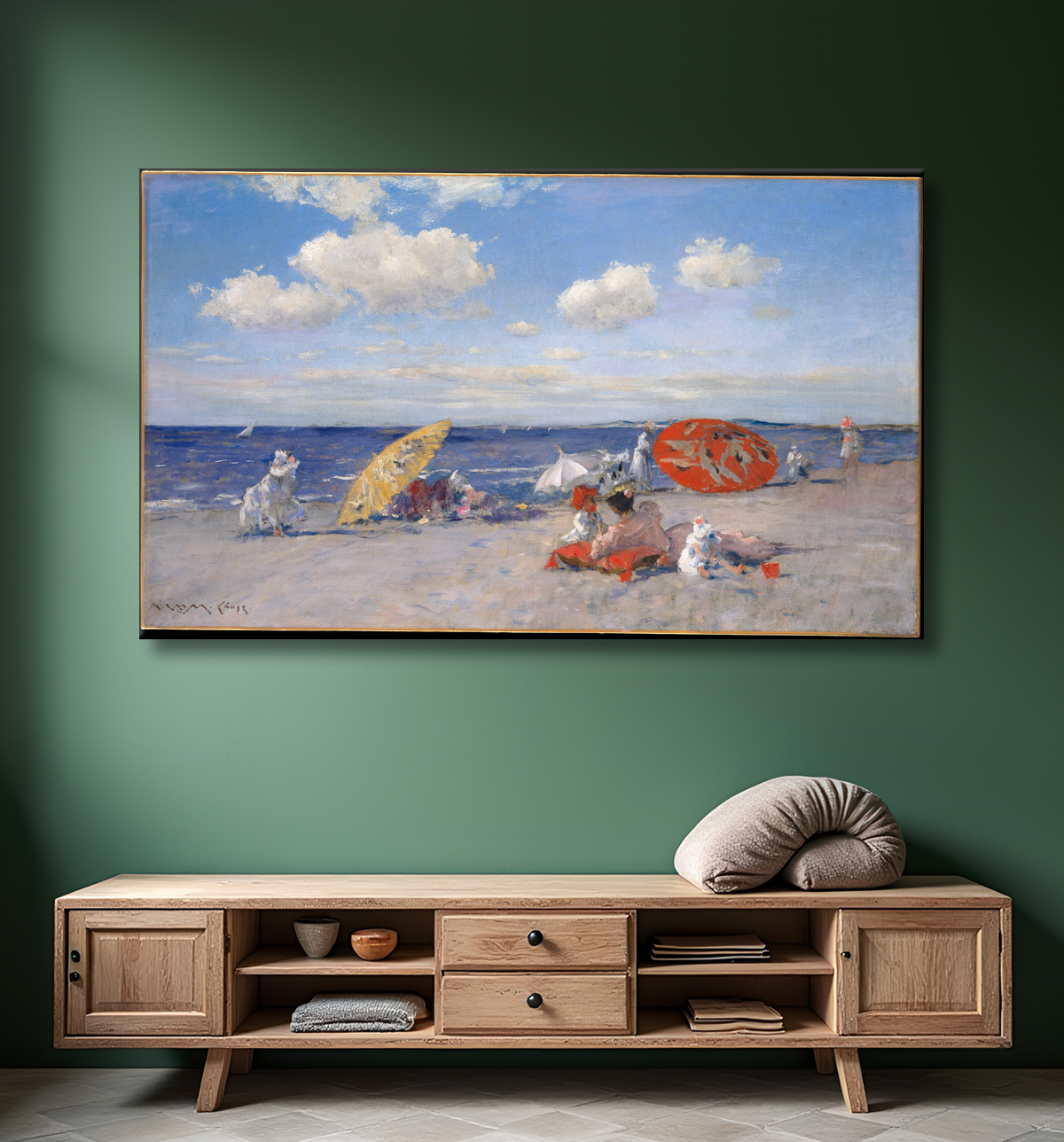 Reproduction Au bord de la mer de William Merritt Chase avec decor