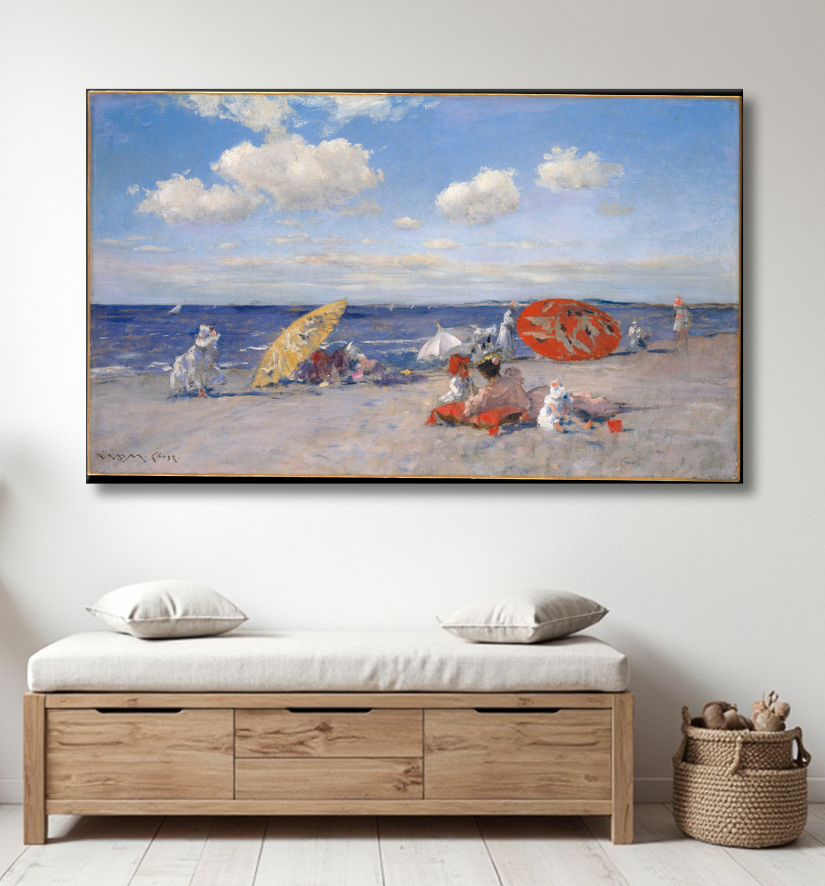 Reproduction Au bord de la mer de William Merritt Chase avec decor