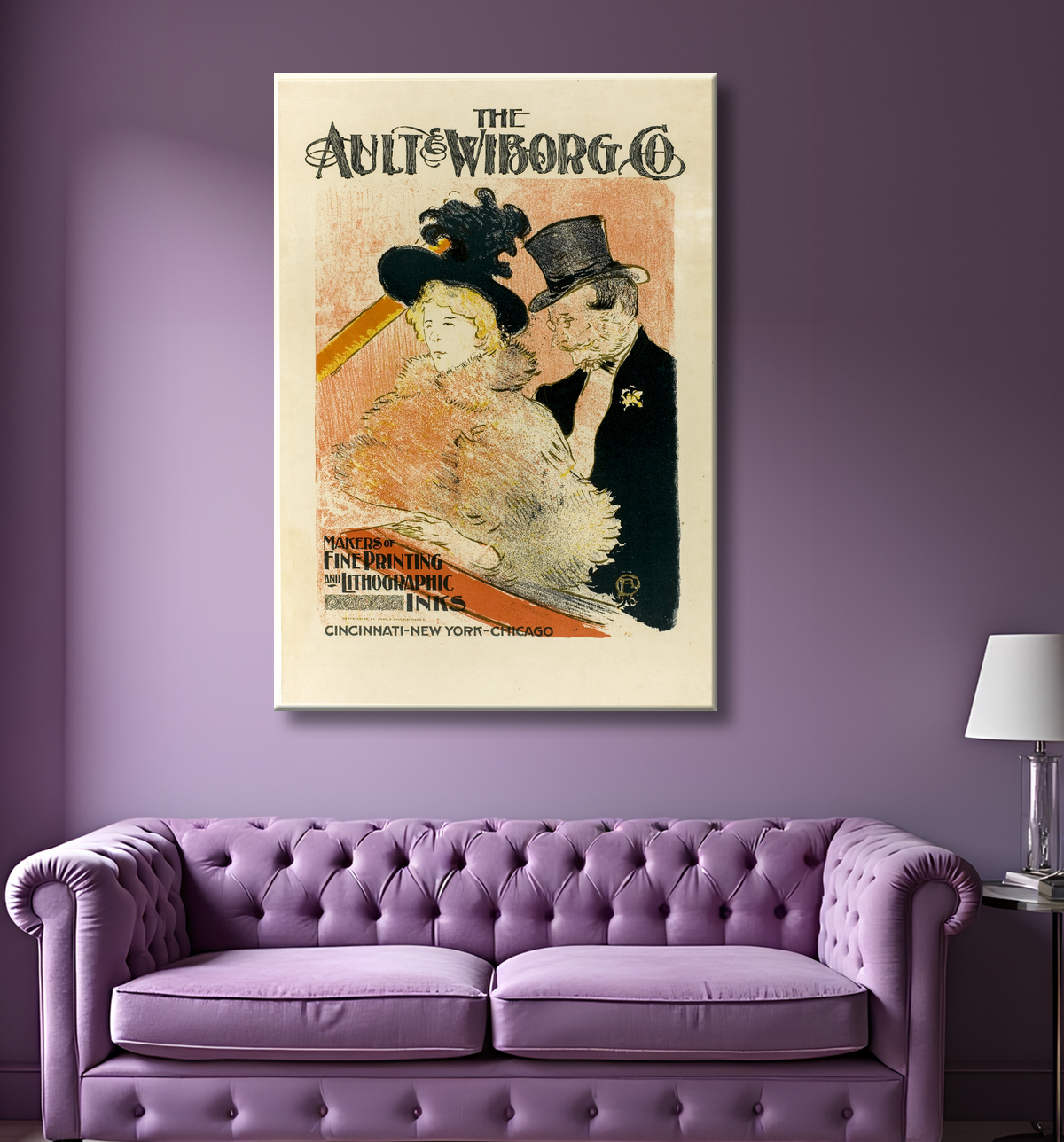 Reproduction Au concert de Henri de Toulouse-Lautrec avec decor