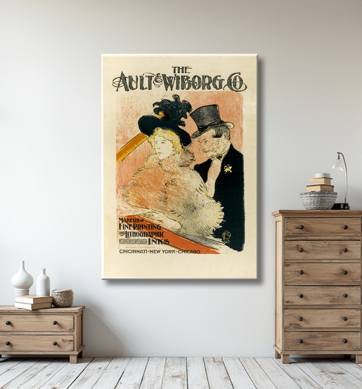 Reproduction Au concert de Henri de Toulouse-Lautrec avec decor