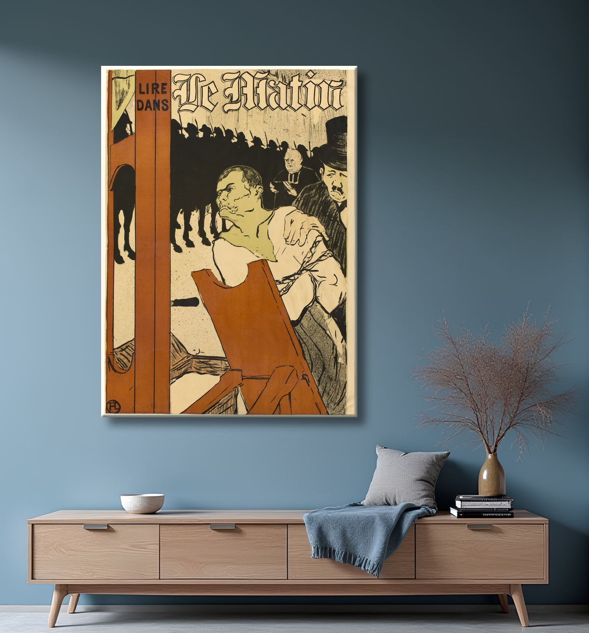 Reproduction Au Pied de l'Echafaud de Henri de Toulouse-Lautrec avec decor
