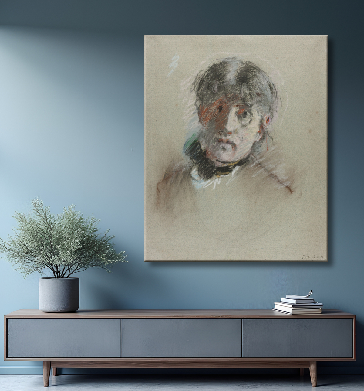 Reproduction Autoportrait de Berthe Morisot avec decor