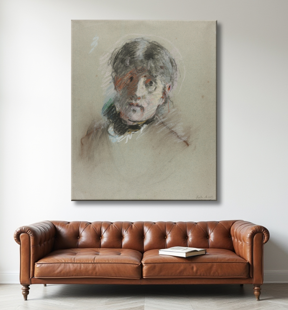 Reproduction Autoportrait de Berthe Morisot avec decor