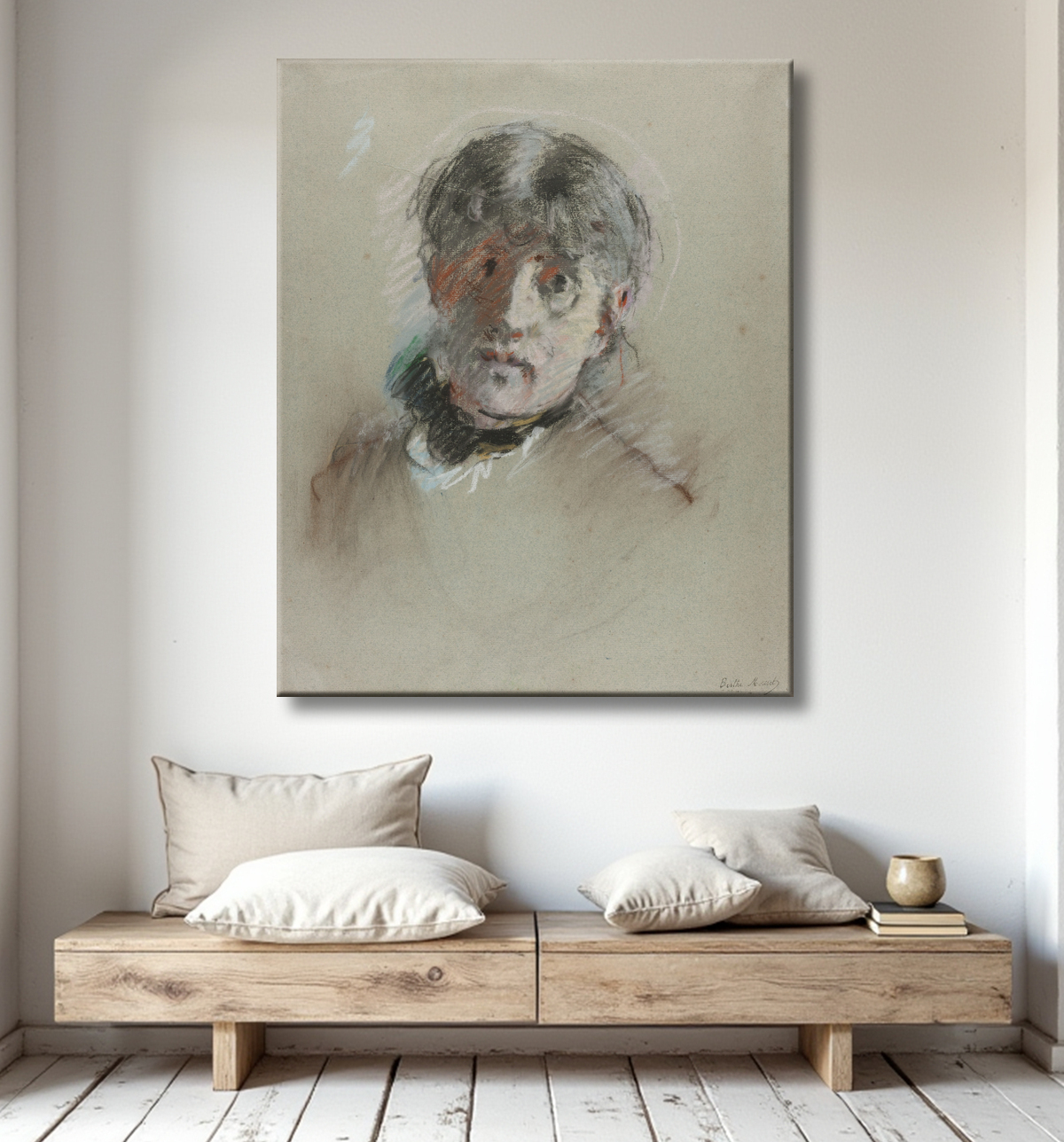 Reproduction Autoportrait de Berthe Morisot avec decor
