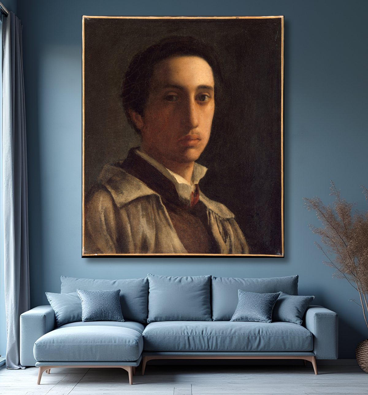 Reproduction Autoportrait de Edgar Degas avec decor