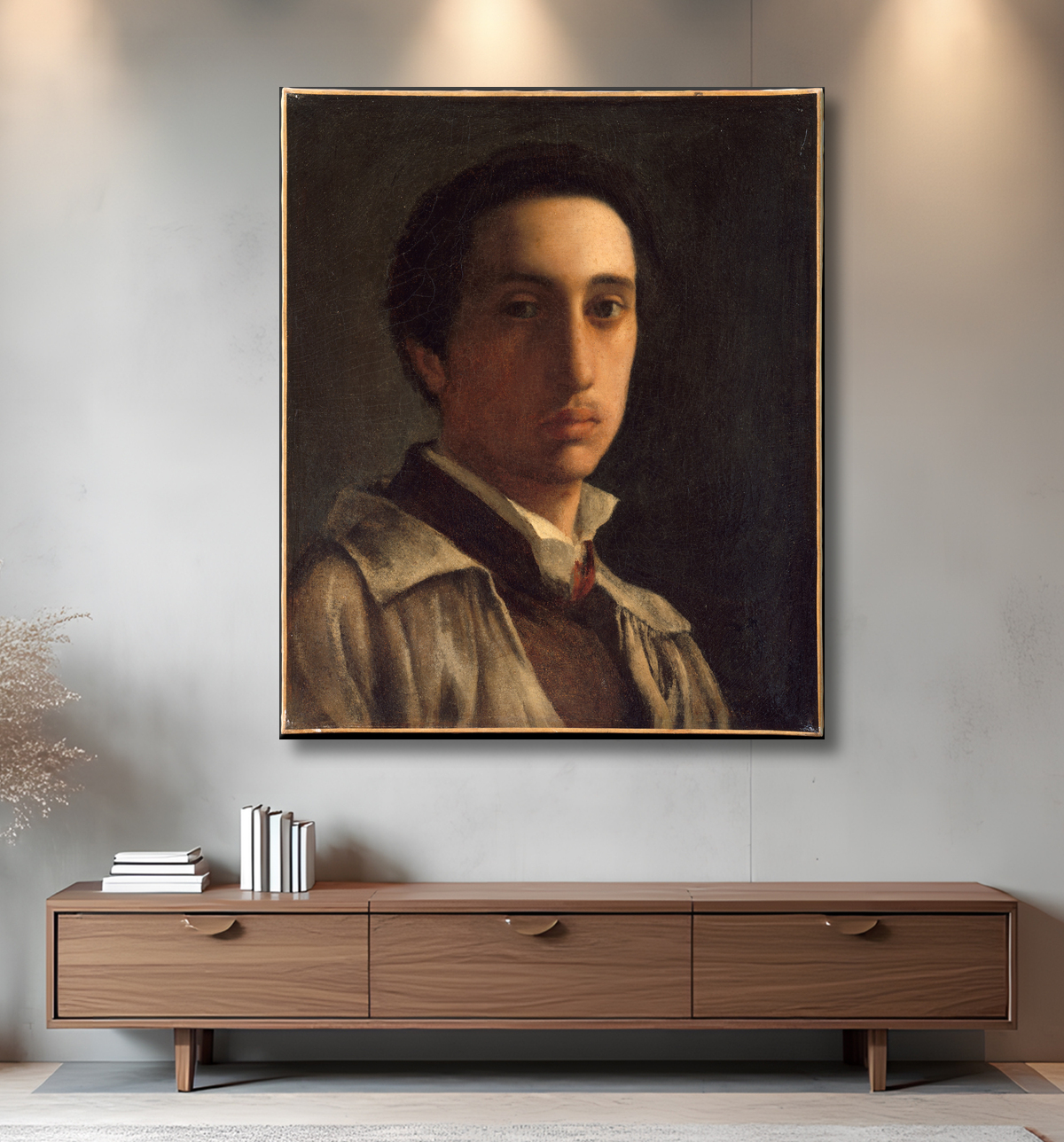 Reproduction Autoportrait de Edgar Degas avec decor