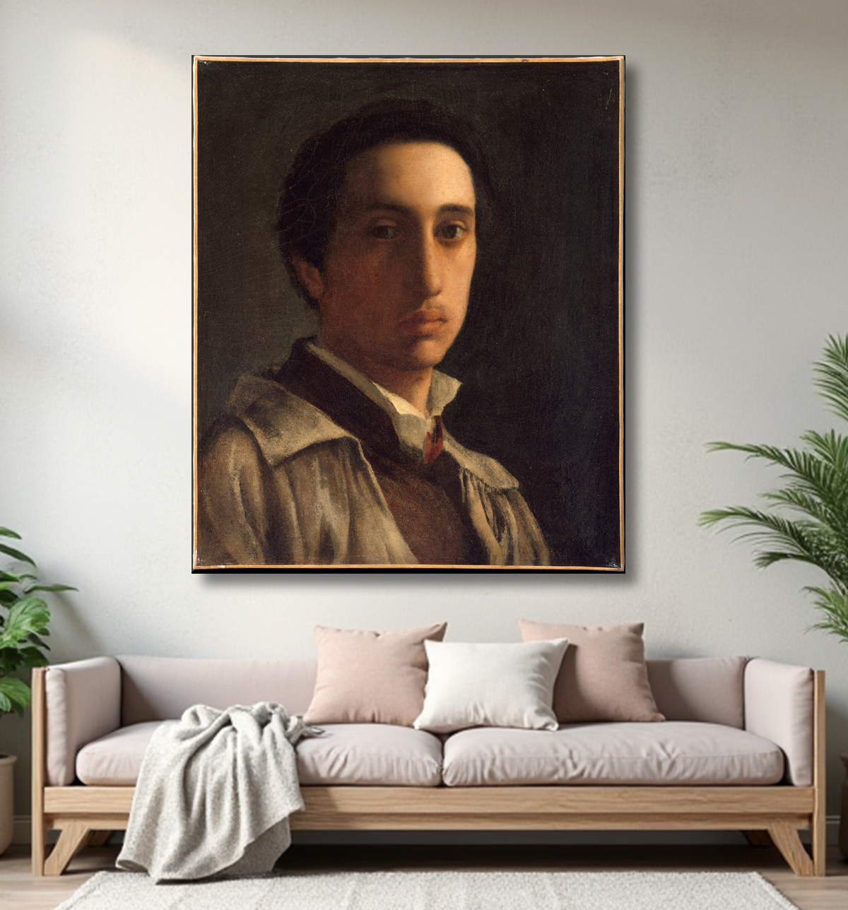 Reproduction Autoportrait de Edgar Degas avec decor