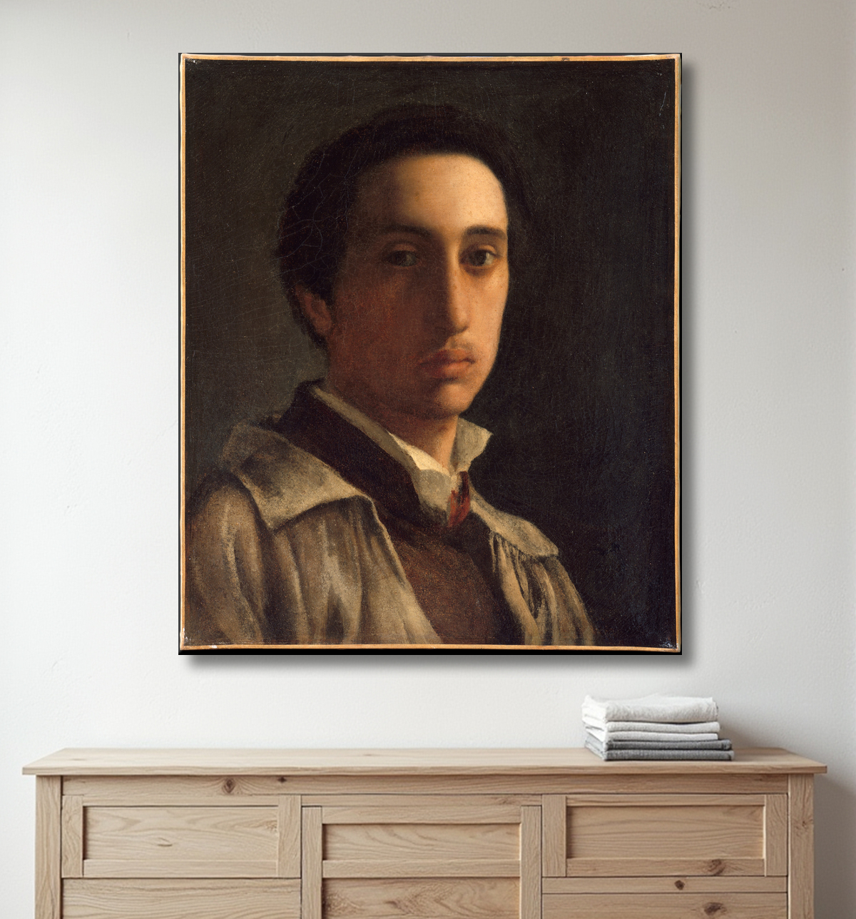 Reproduction Autoportrait de Edgar Degas avec decor
