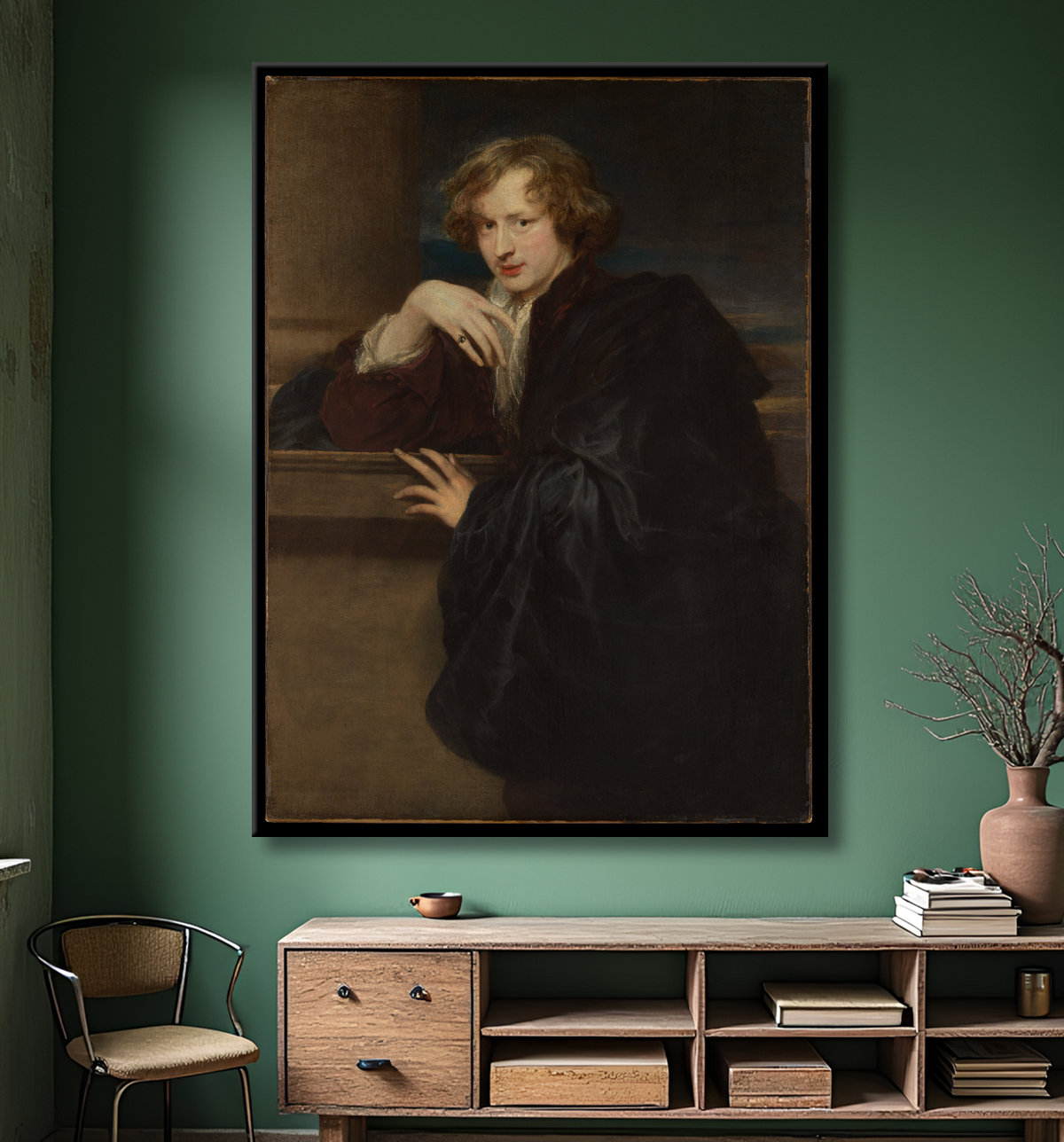 Reproduction Autoportrait de Anthony van Dyck avec decor