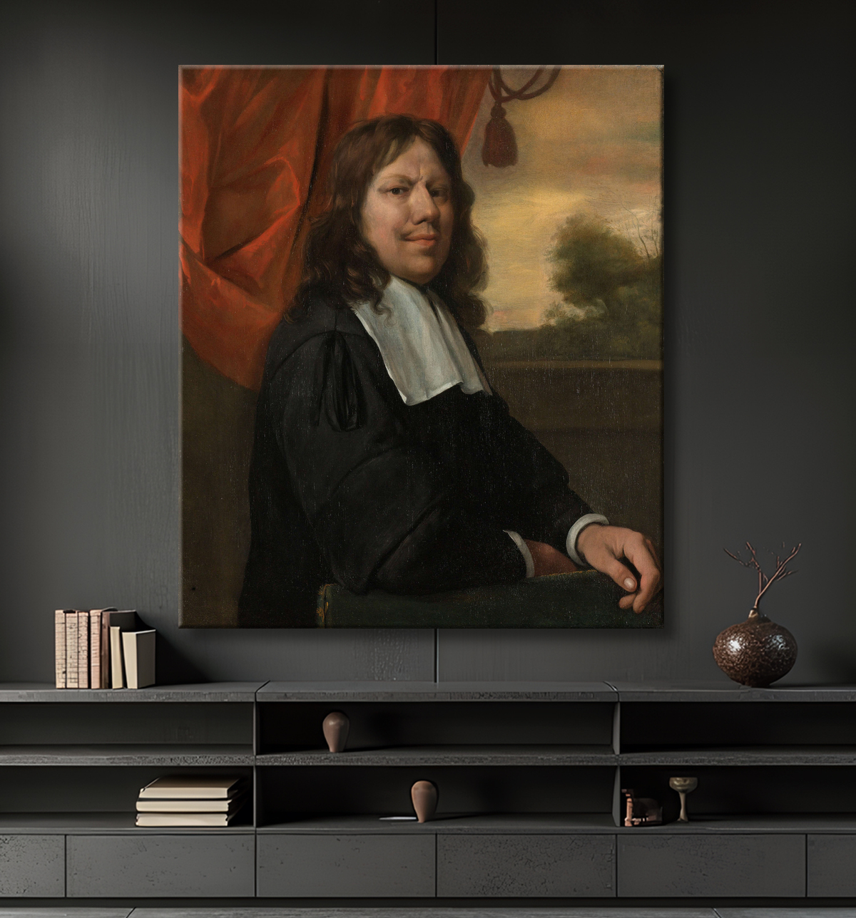 Reproduction Autoportrait de Jan Havicksz. Steen avec decor