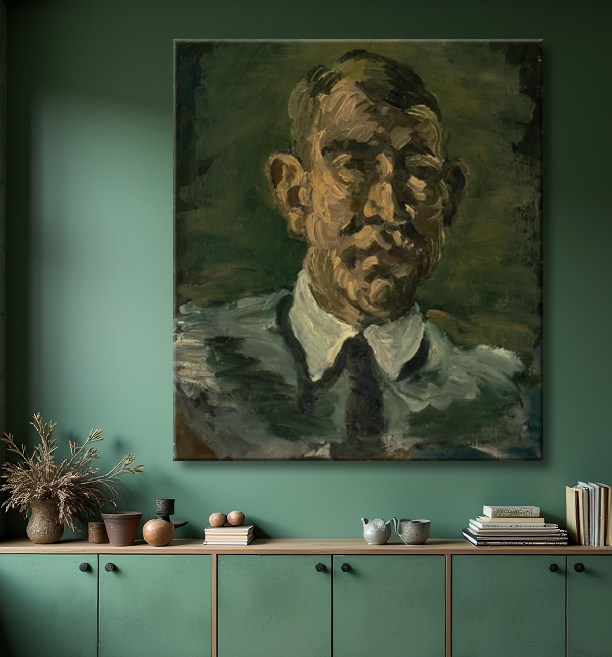 Reproduction Autoportrait de Lundstrøm, Vilhelm avec decor