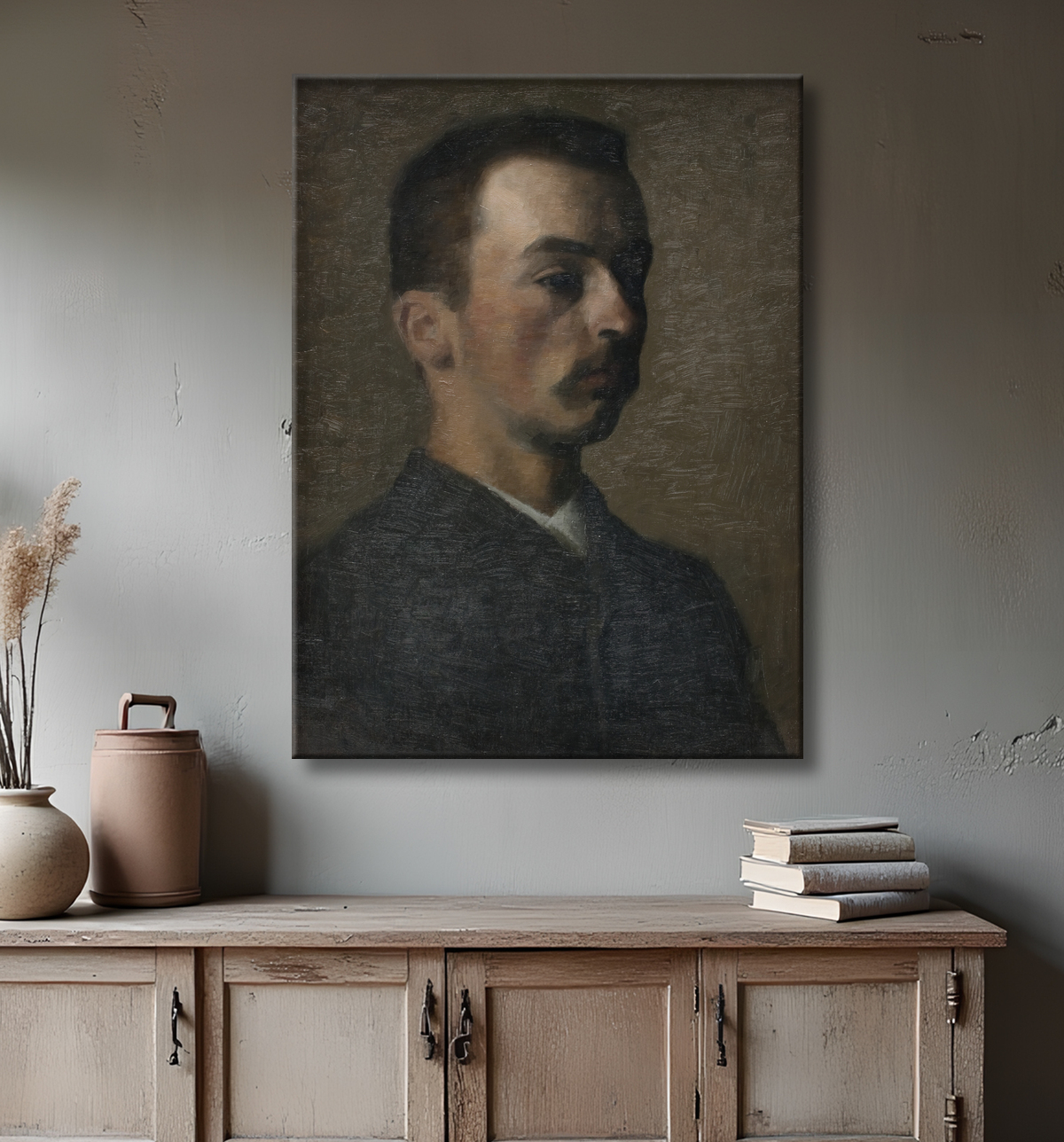 Reproduction Autoportrait de Hammershøi, Vilhelm avec decor