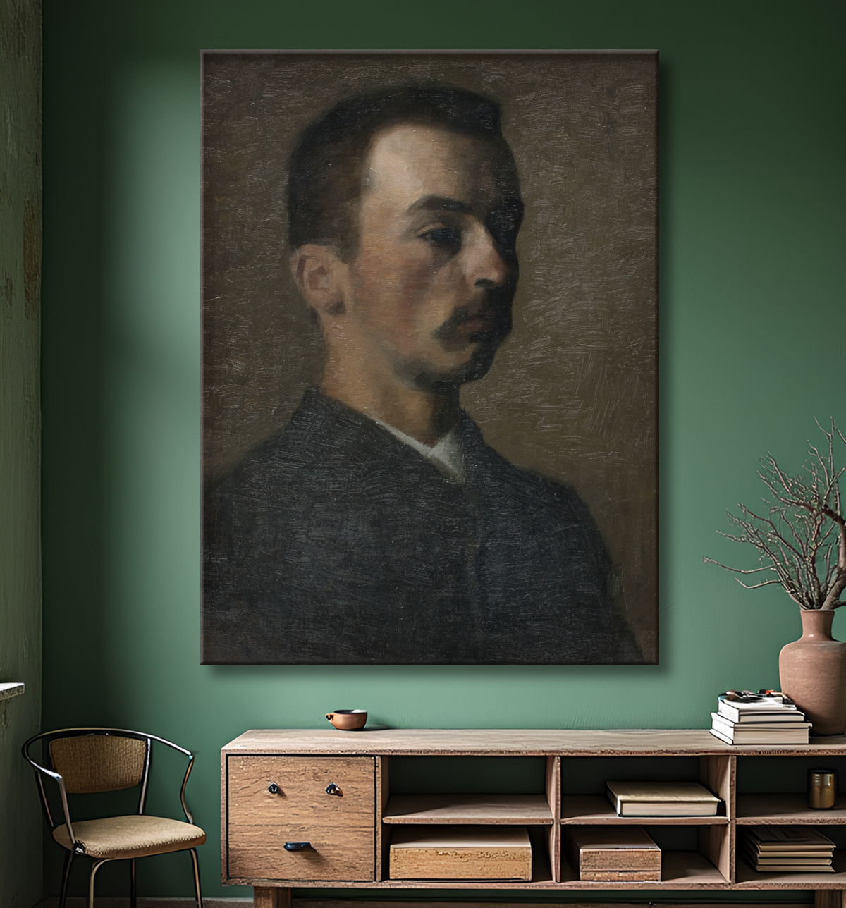 Reproduction Autoportrait de Hammershøi, Vilhelm avec decor
