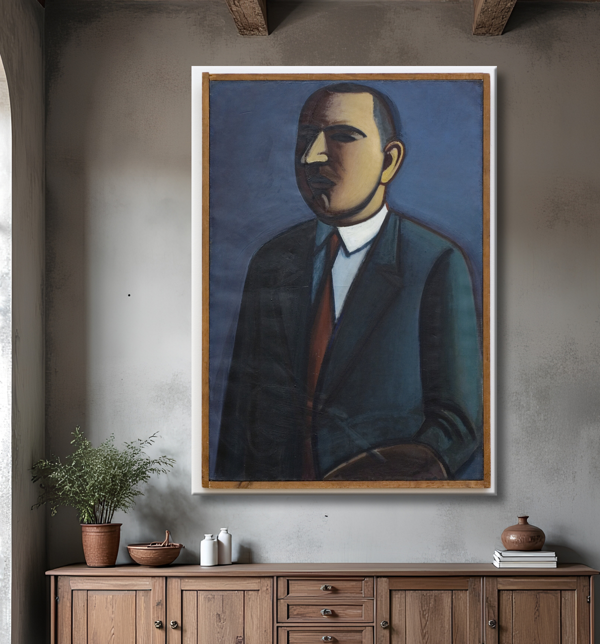 Reproduction Autoportrait de Lundstrøm, Vilhelm avec decor