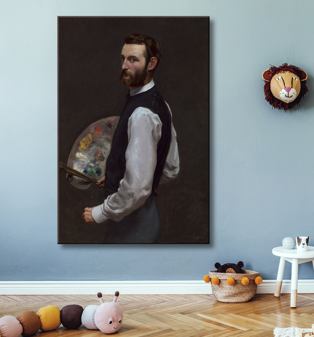 Reproduction Autoportrait de Frédéric Bazille avec decor