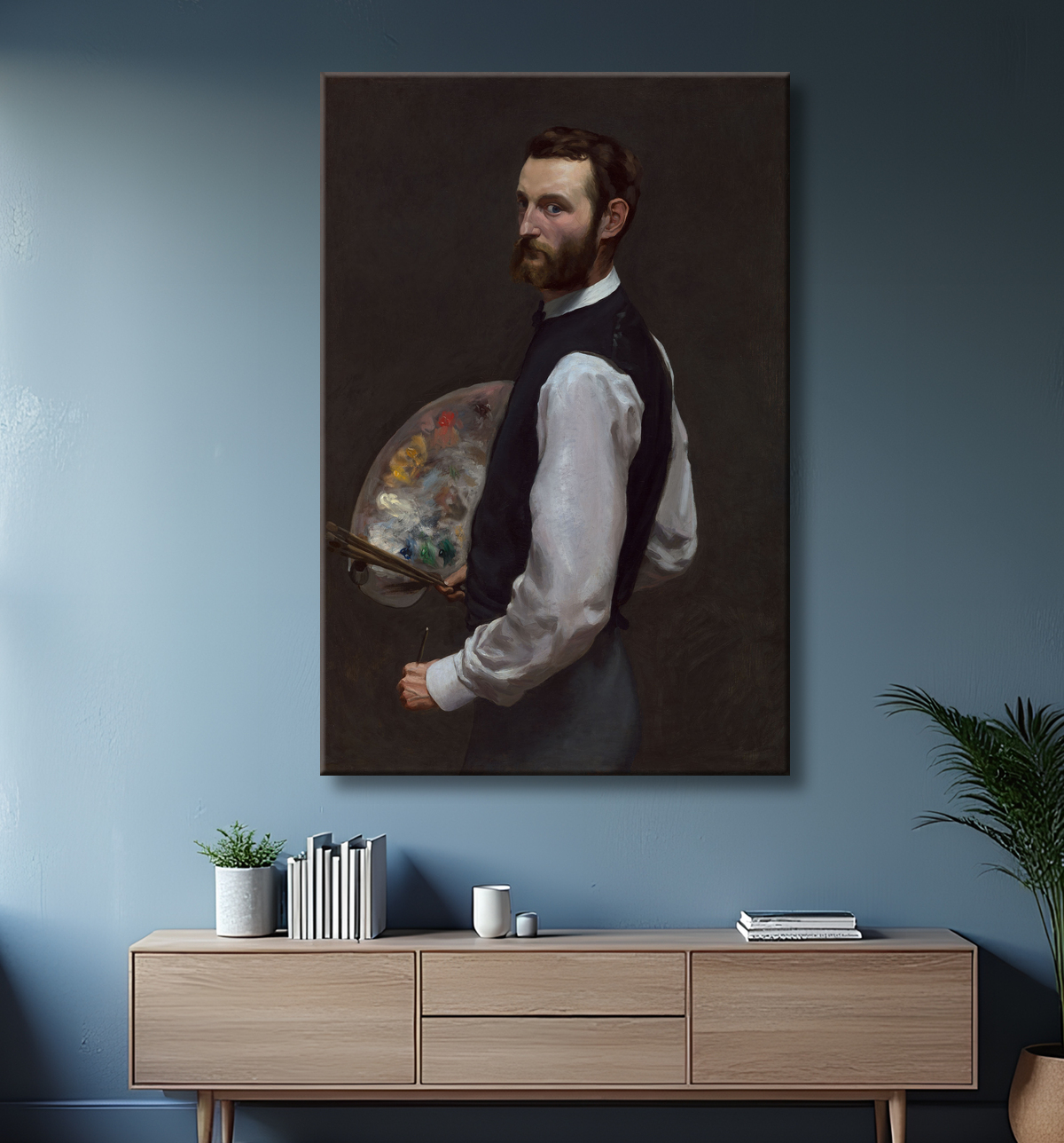 Reproduction Autoportrait de Frédéric Bazille avec decor