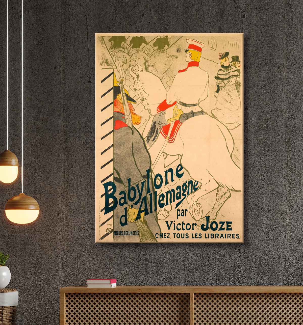 Reproduction Babylone d'Allemagne de Henri de Toulouse-Lautrec avec decor