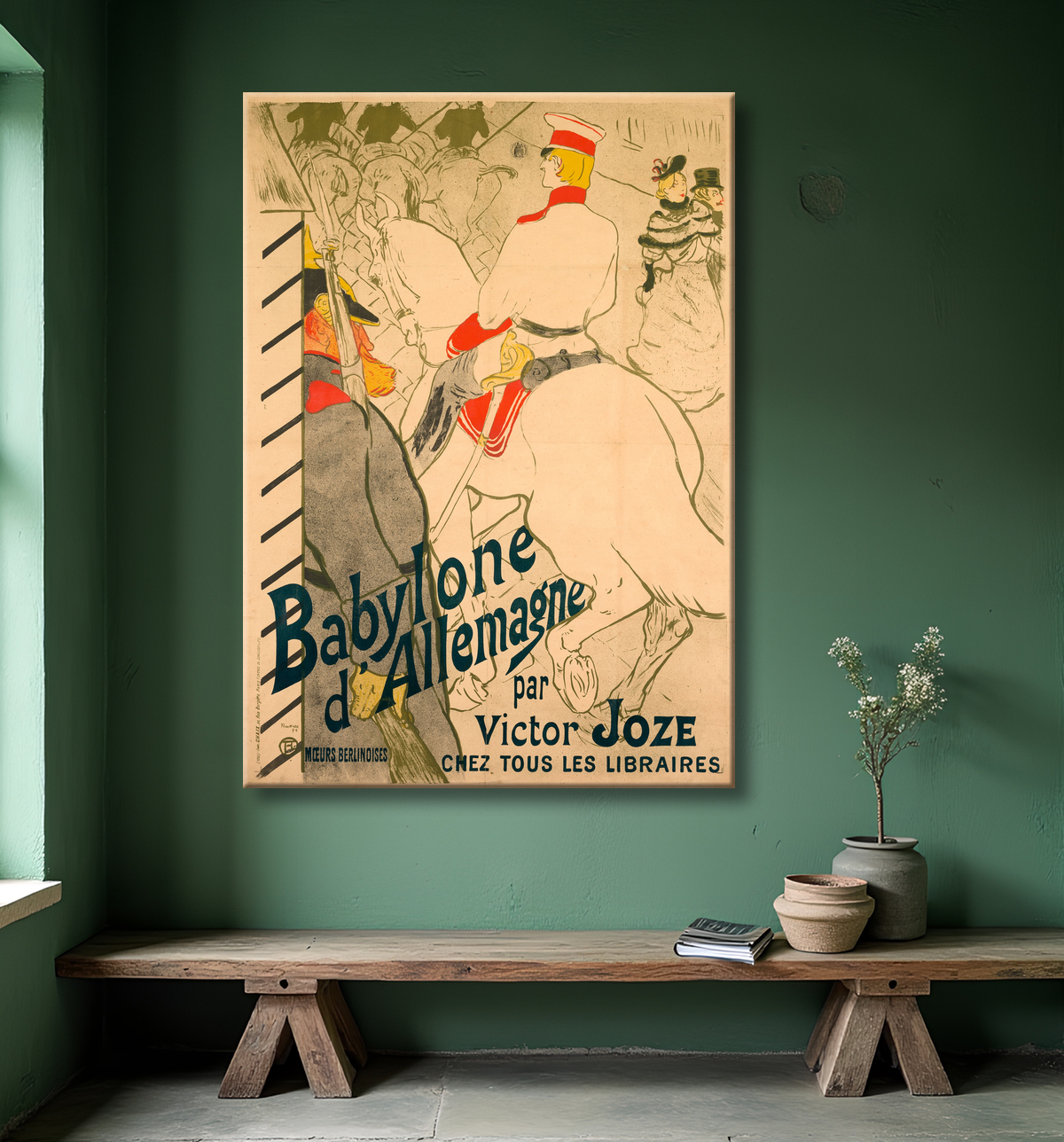 Reproduction Babylone d'Allemagne de Henri de Toulouse-Lautrec avec decor
