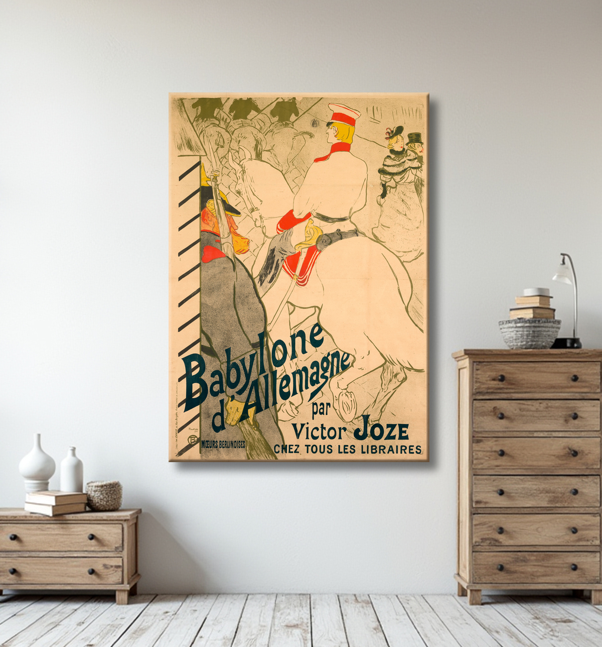Reproduction Babylone d'Allemagne de Henri de Toulouse-Lautrec avec decor