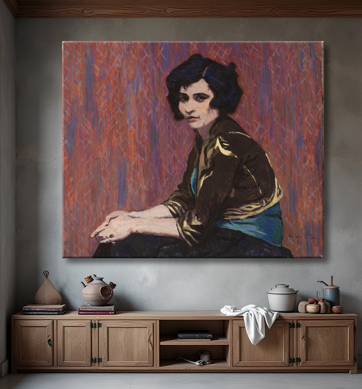 Reproduction Bagdad de Allen Tucker, born Brooklyn, NY 1866-died New York City 1939 avec decor