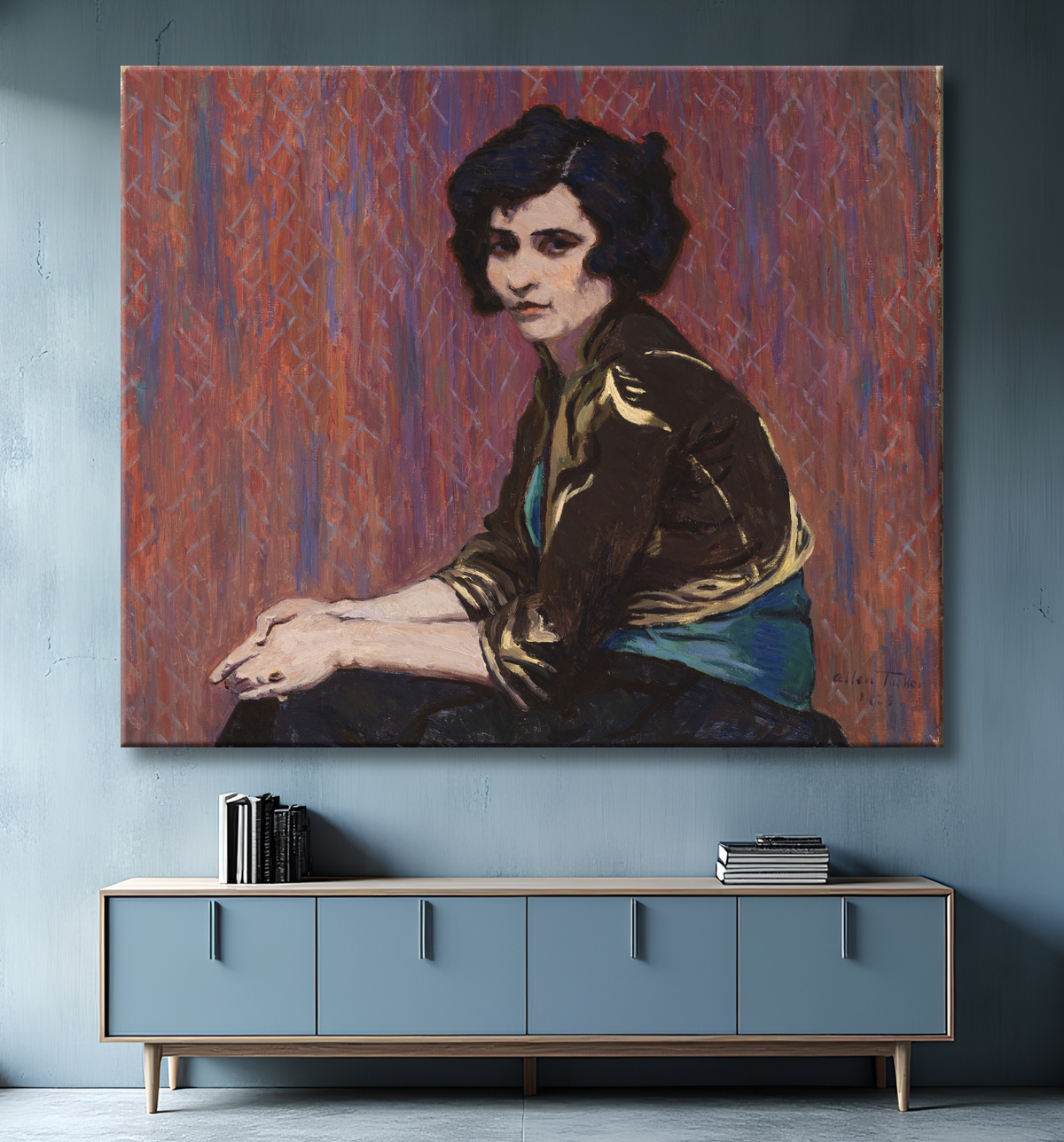 Reproduction Bagdad de Allen Tucker, born Brooklyn, NY 1866-died New York City 1939 avec decor