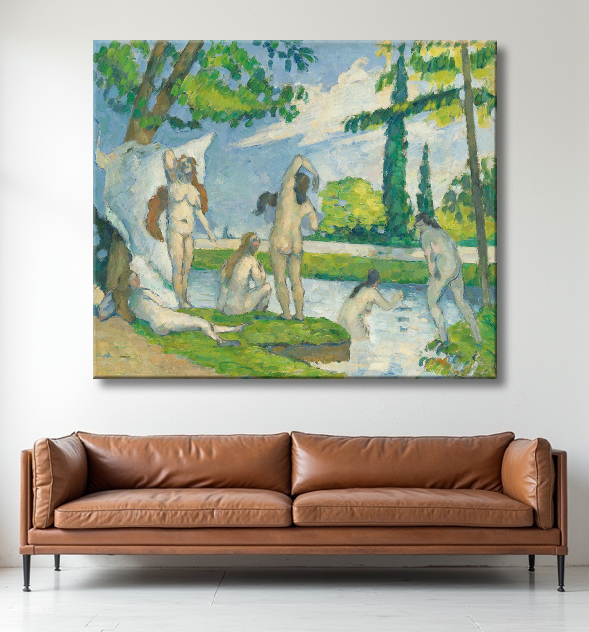 Reproduction Baigneurs de Paul Cézanne avec decor