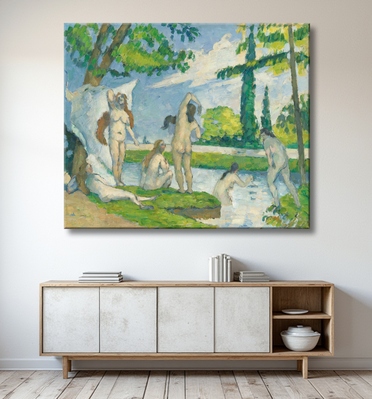 Reproduction Baigneurs de Paul Cézanne avec decor