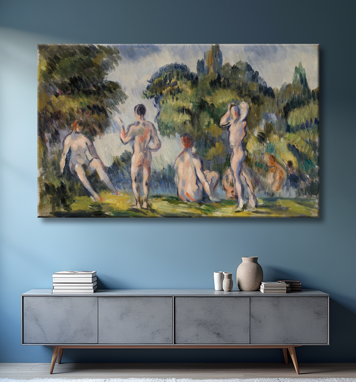 Reproduction Baigneurs de Paul Cézanne avec decor