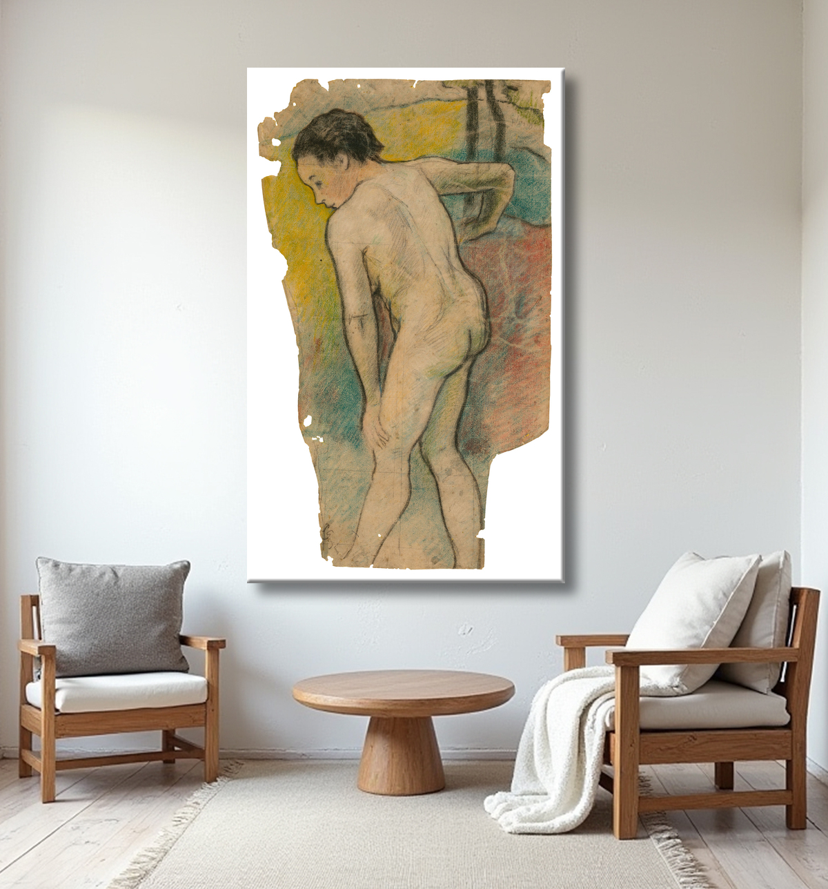 Reproduction Baigneuse bretonne de Paul Gauguin avec decor