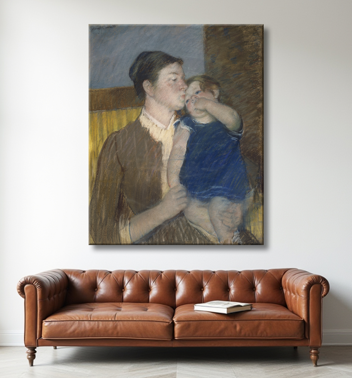 Reproduction Baiser de bonne nuit de la mère de Mary Cassatt avec decor