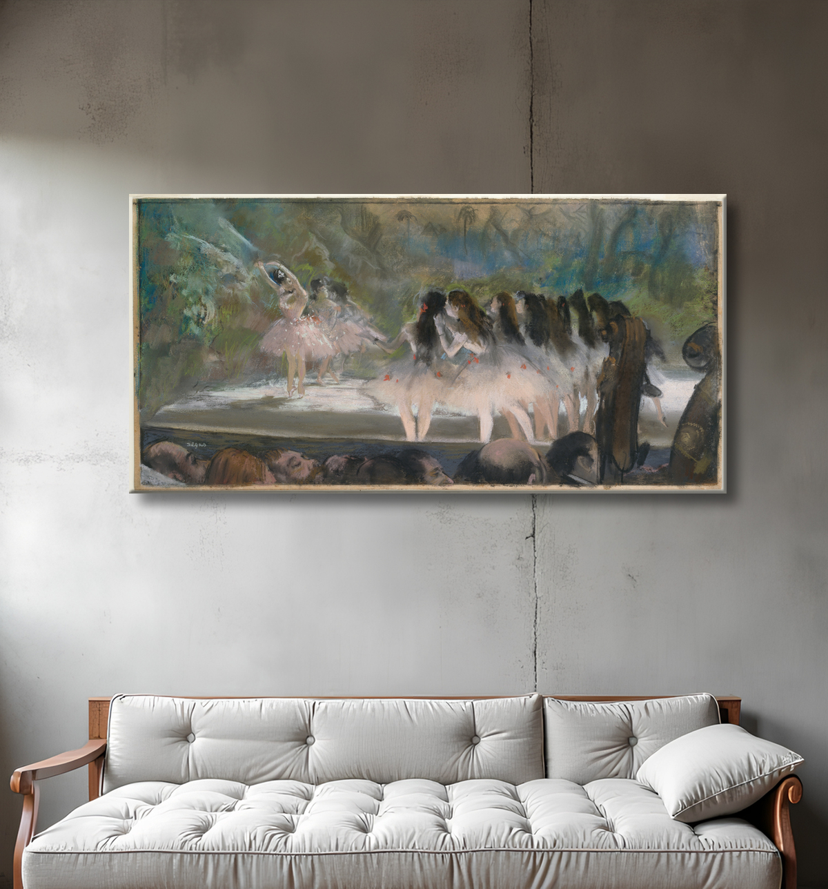 Reproduction Ballet à l'Opéra de Paris de Hilaire Germain Edgar Degas avec decor