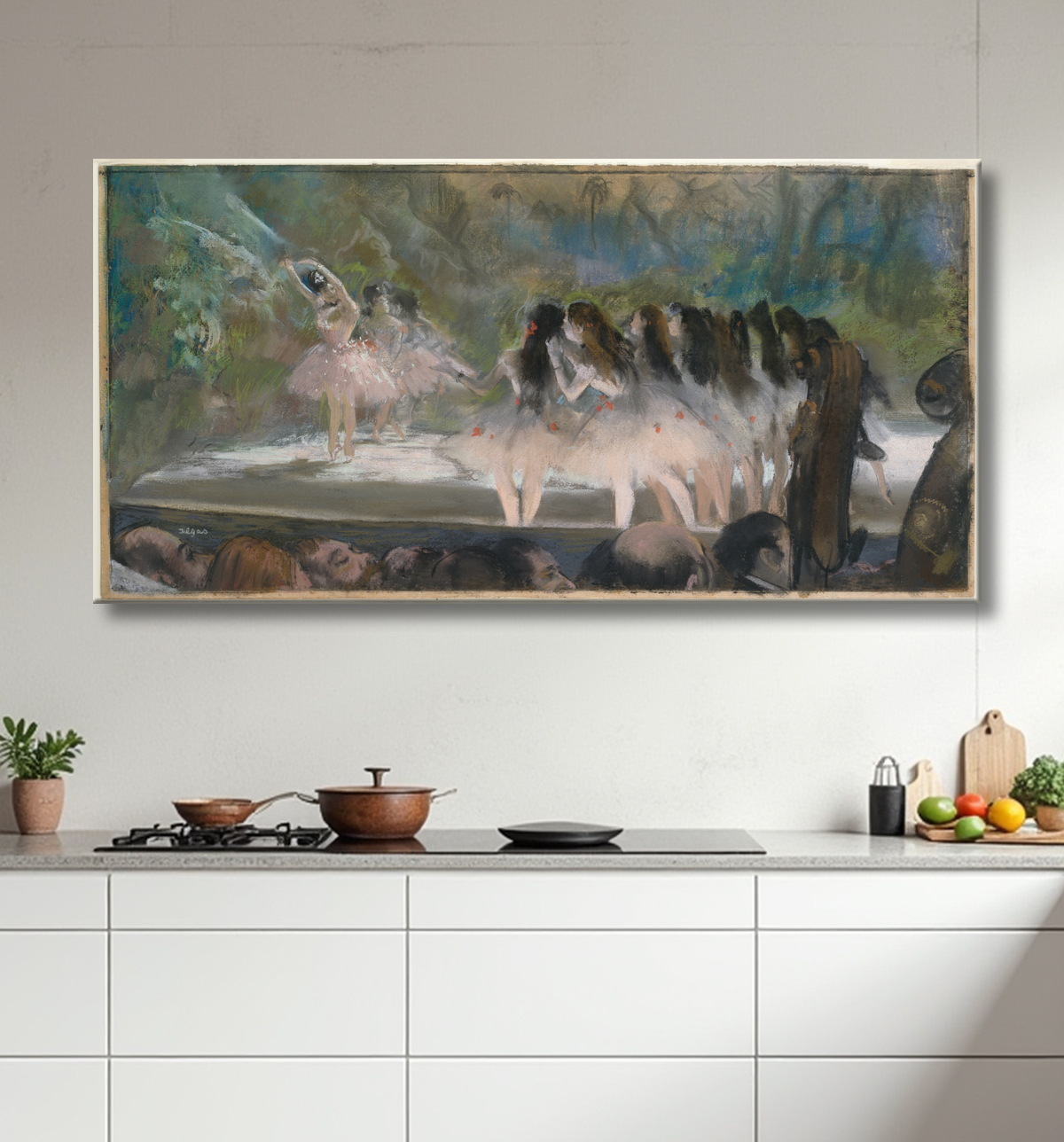 Reproduction Ballet à l'Opéra de Paris de Hilaire Germain Edgar Degas avec decor