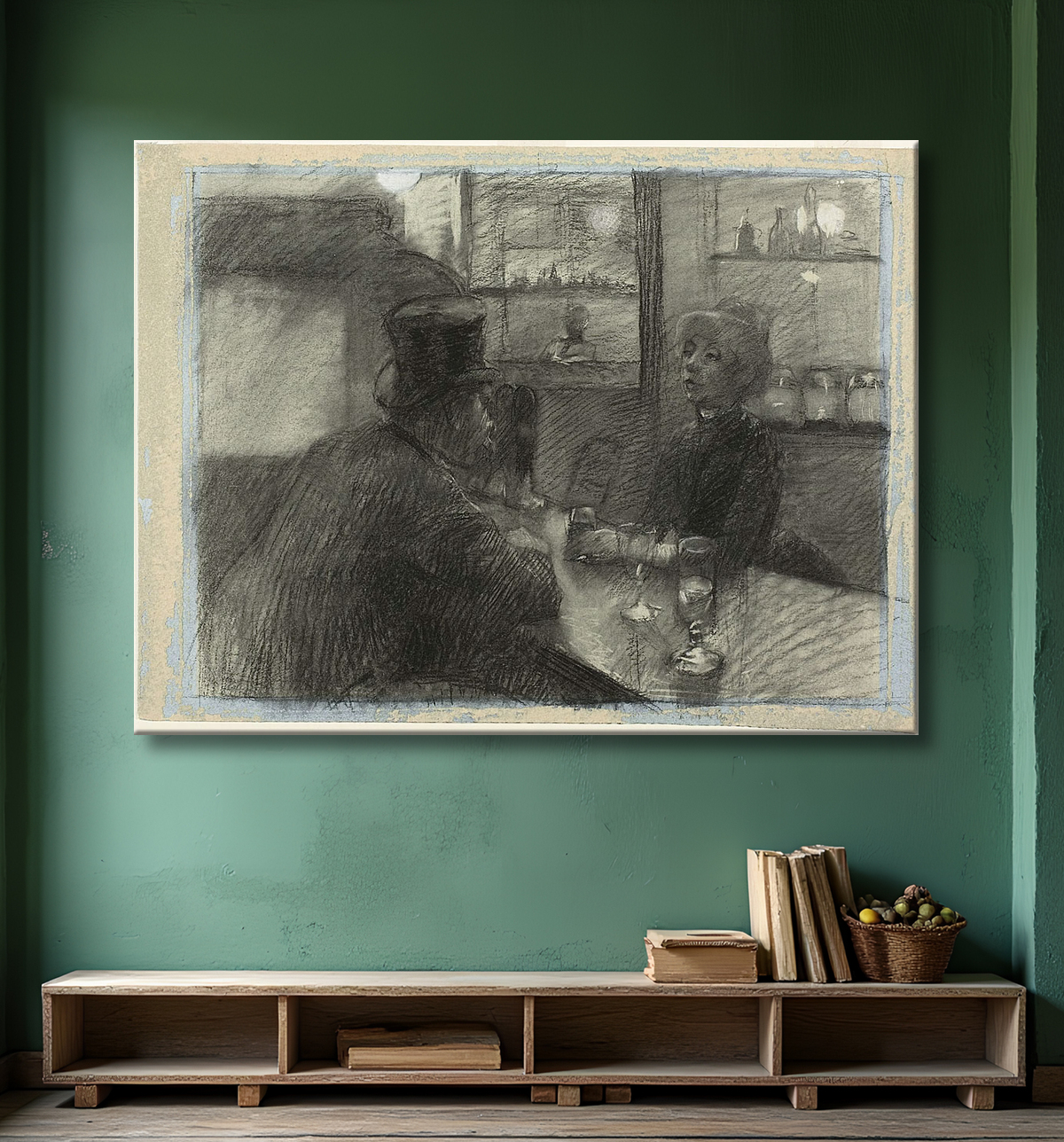 Reproduction Bar du Café de la rue de Rome de Henri de Toulouse-Lautrec avec decor