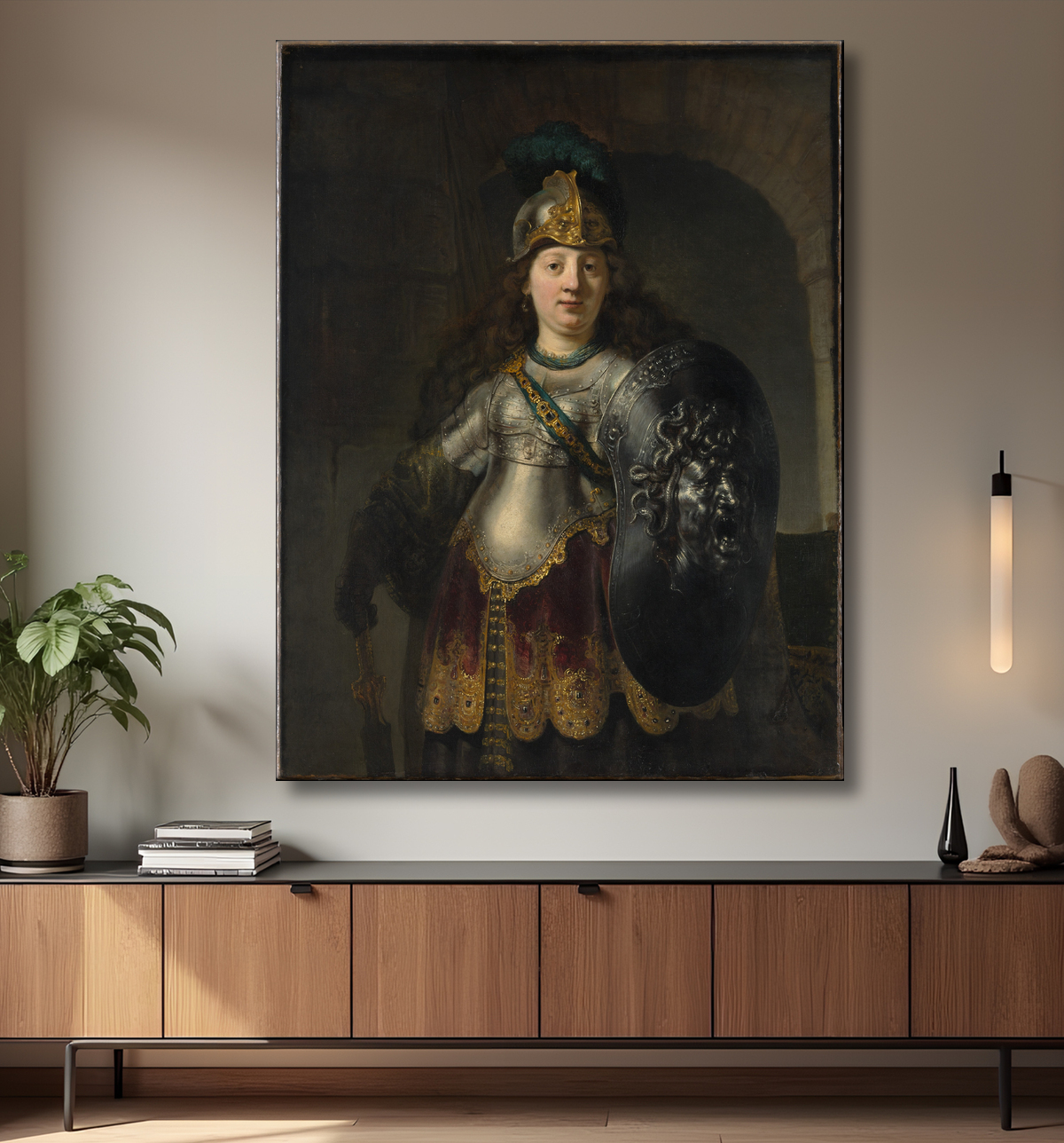 Reproduction bellone de Rembrandt (Rembrandt van Rijn) avec decor
