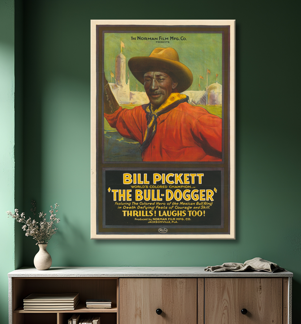 Reproduction Bill Picket de Ritchey Lithographic Corporation, active 1920 - 1929? avec decor