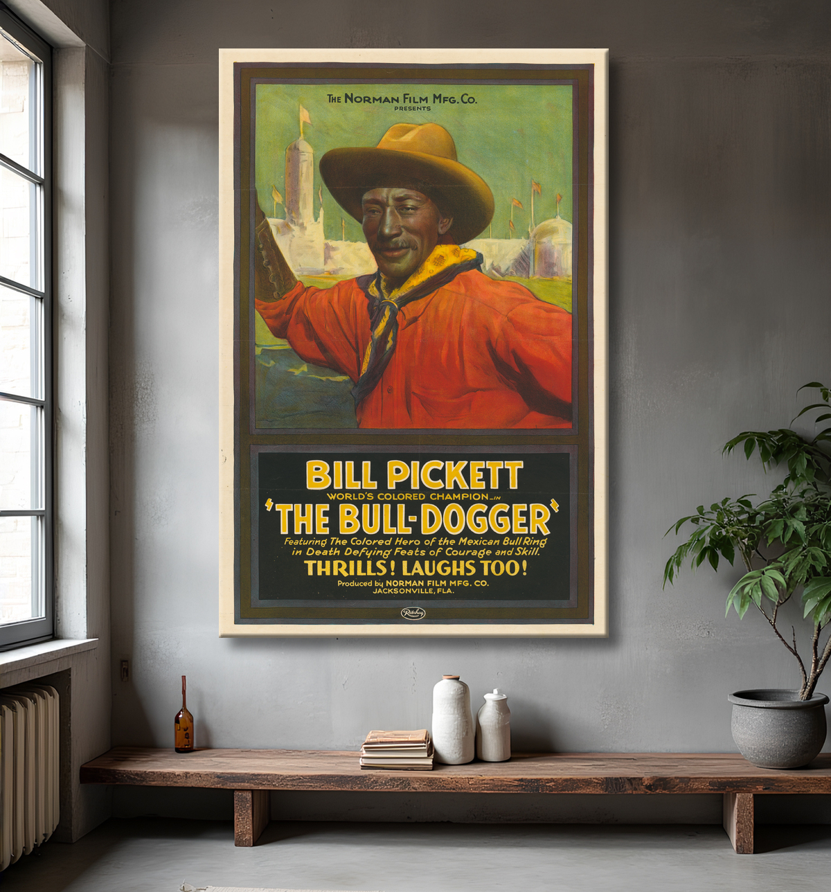 Reproduction Bill Picket de Ritchey Lithographic Corporation, active 1920 - 1929? avec decor