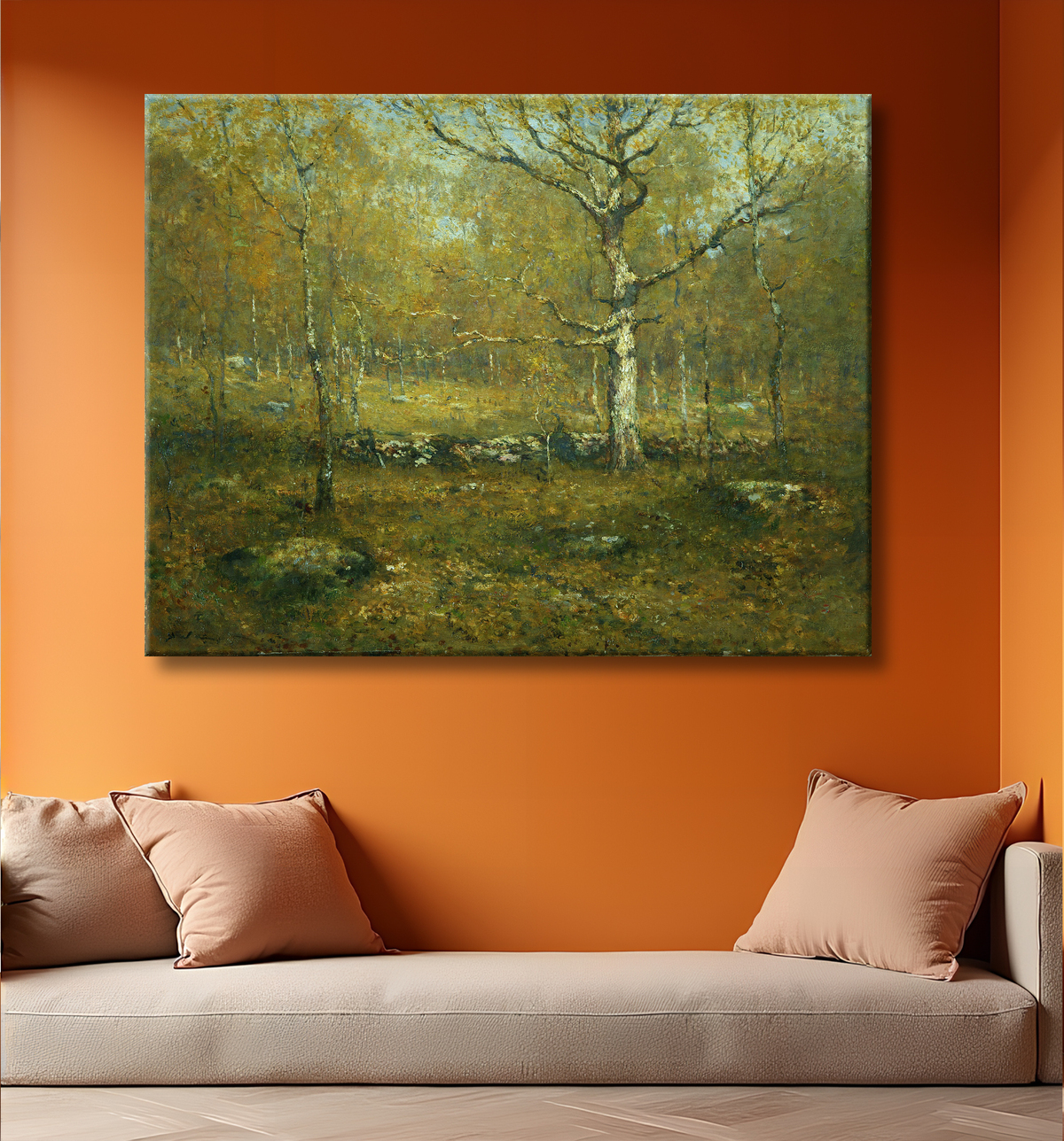 Reproduction Bois de printemps de Henry Ward Ranger avec decor