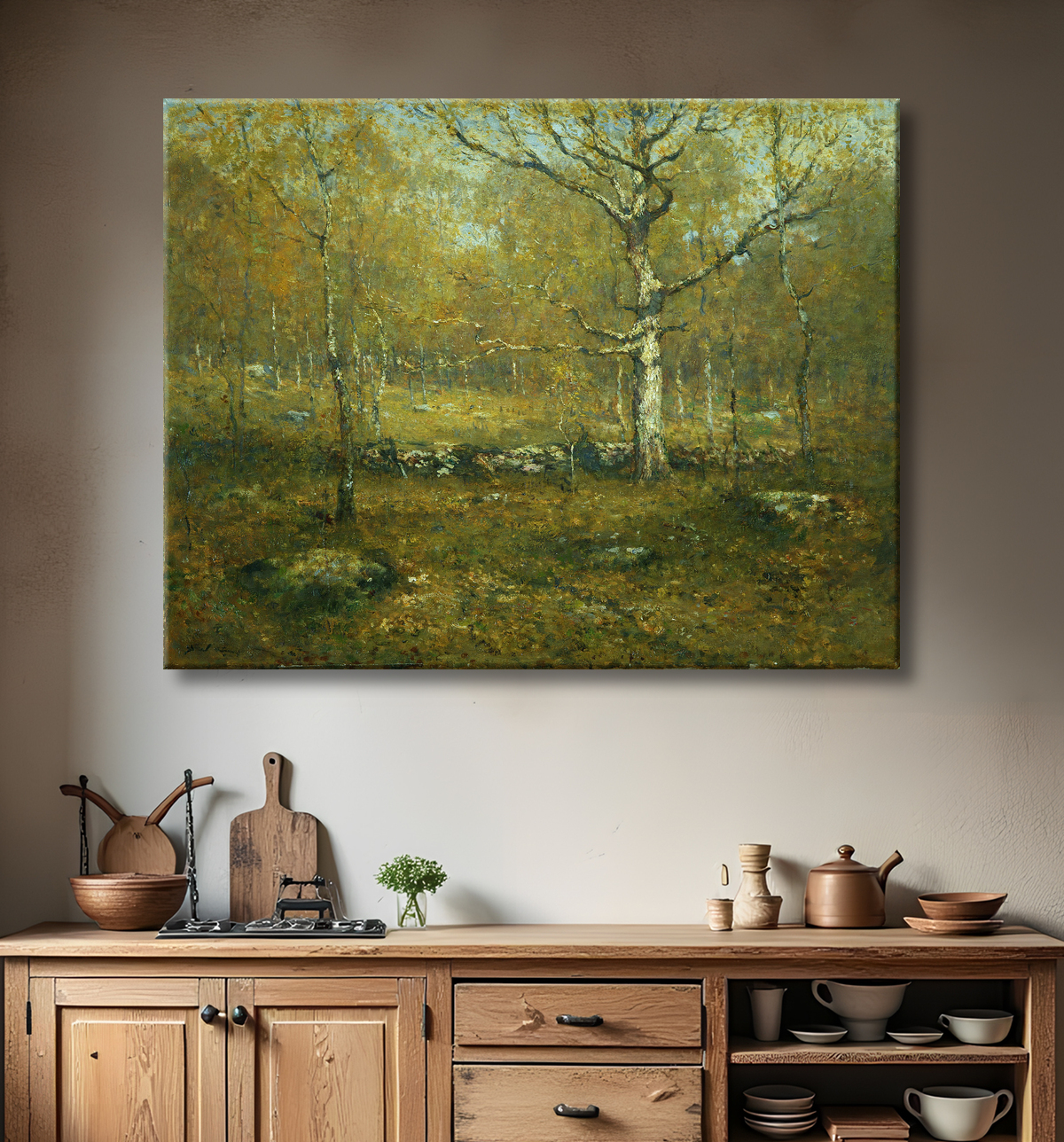 Reproduction Bois de printemps de Henry Ward Ranger avec decor