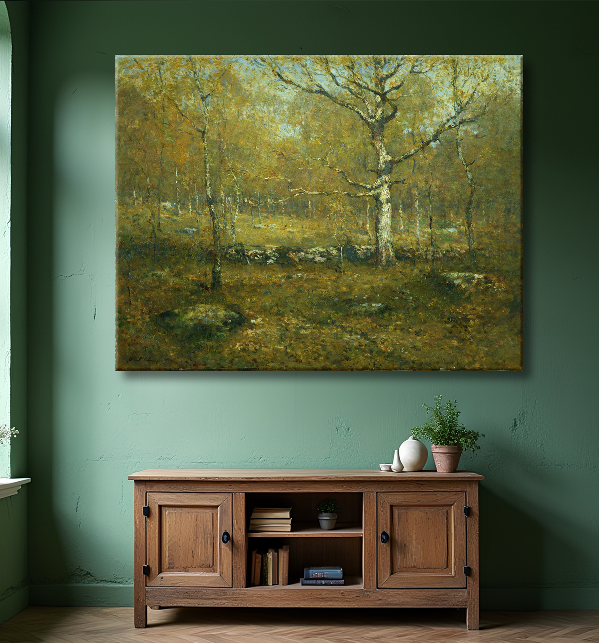 Reproduction Bois de printemps de Henry Ward Ranger avec decor
