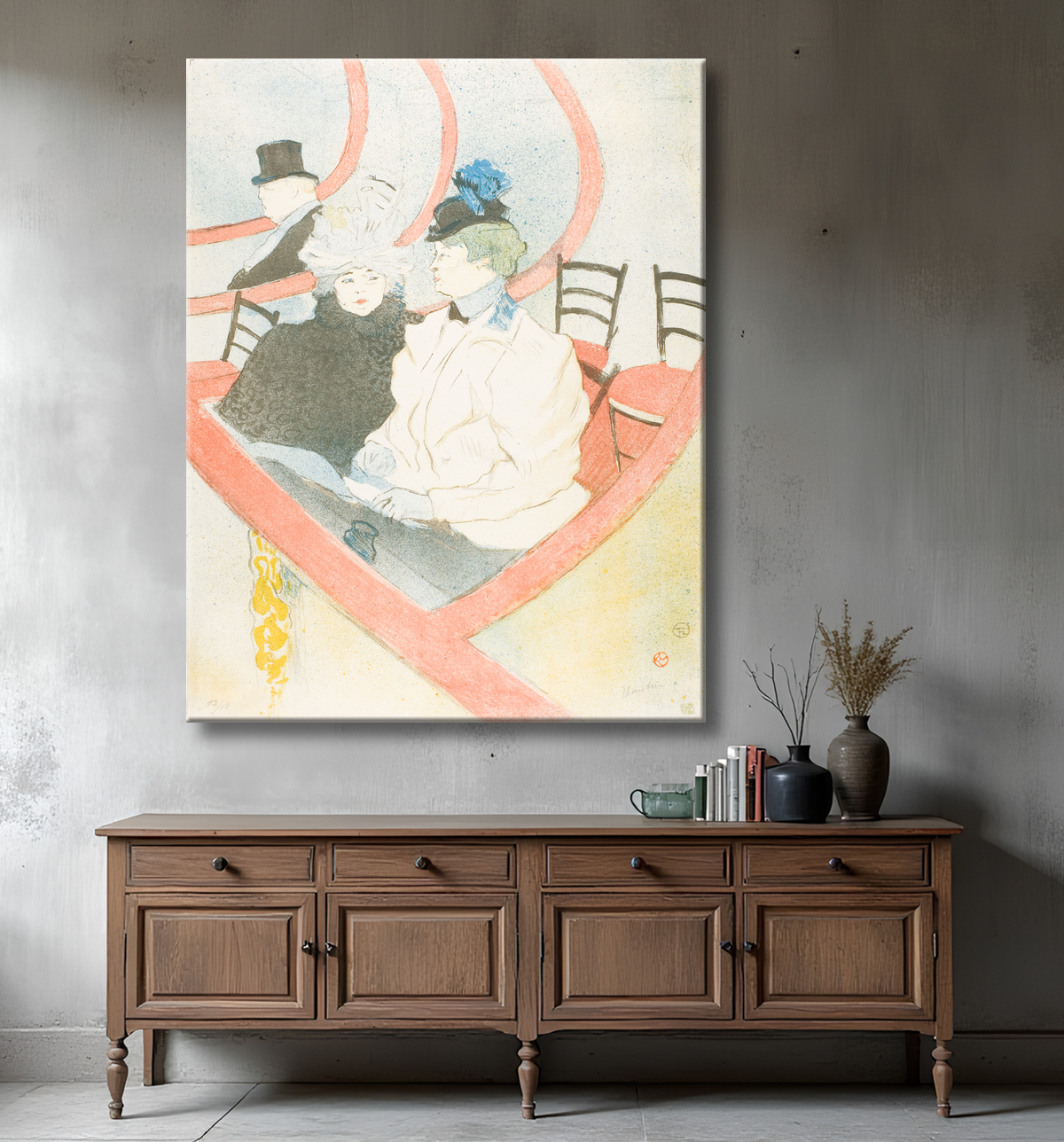 Reproduction Boîte dans le Grand Tier de Henri de Toulouse-Lautrec avec decor