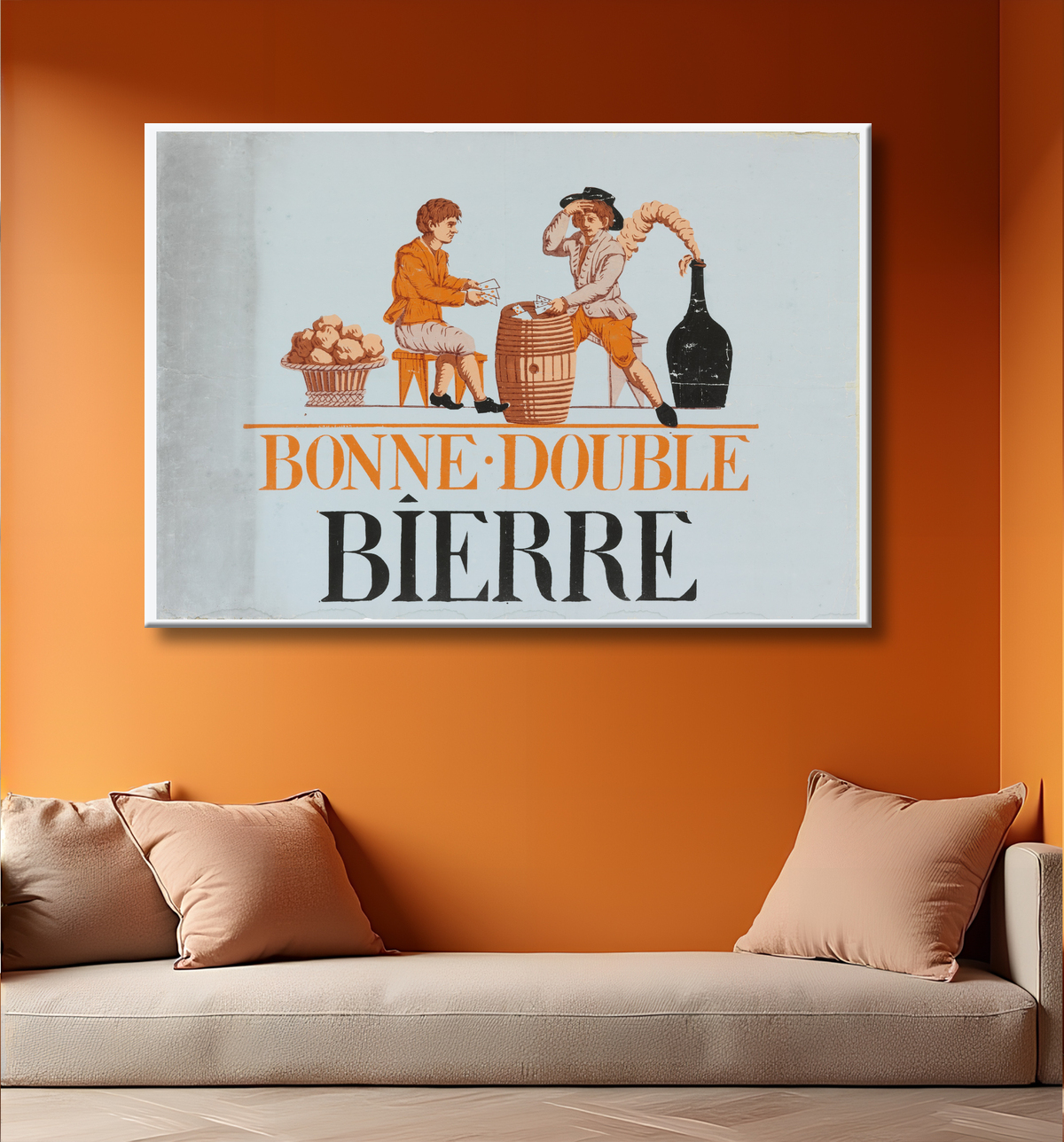 Reproduction Bonne-Double Bierre de Paulot and Carré avec decor