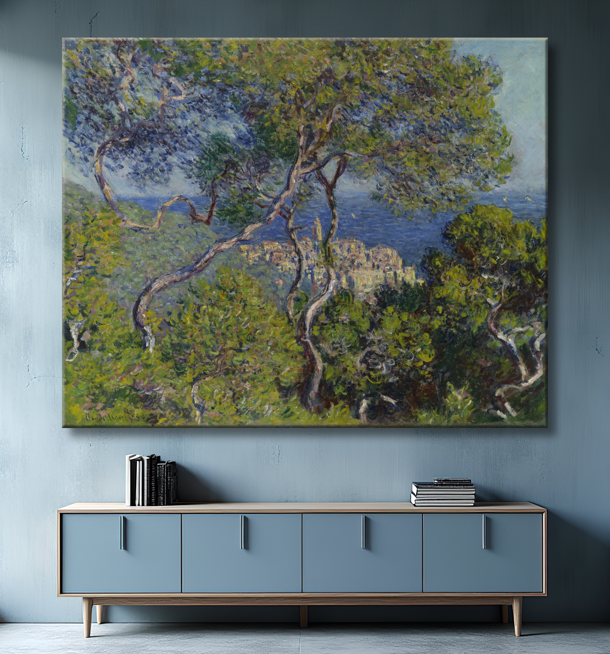 Reproduction Bordighera de Claude Monet avec decor