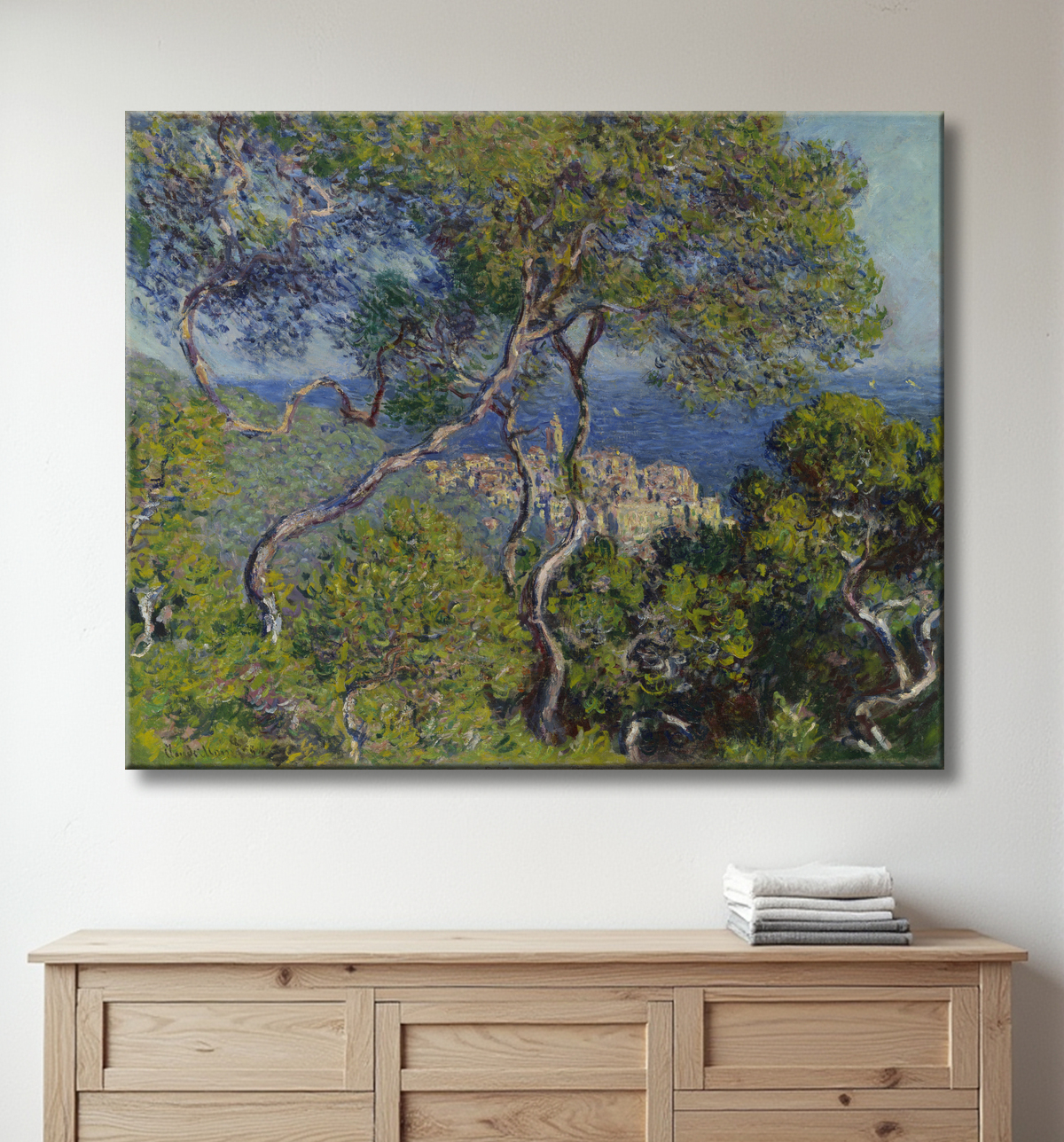Reproduction Bordighera de Claude Monet avec decor