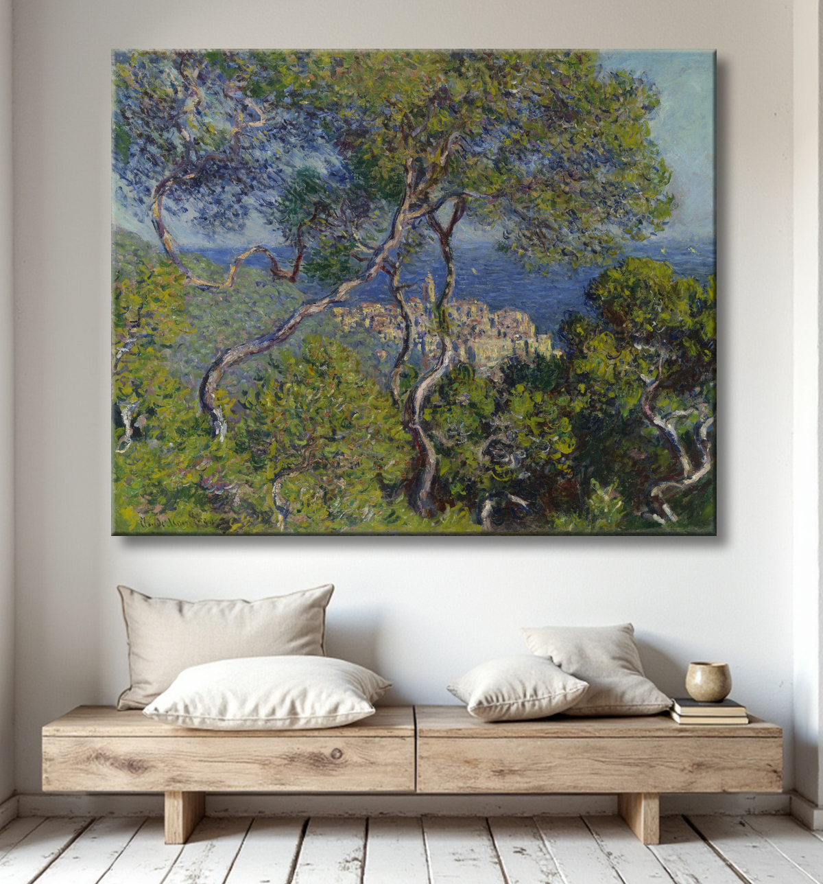Reproduction Bordighera de Claude Monet avec decor
