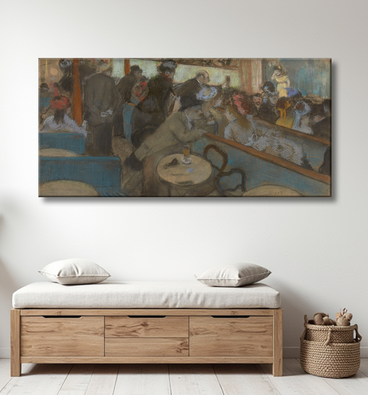 Reproduction Café-Concert (Les Spectateurs) de Hilaire Germain Edgar Degas avec decor