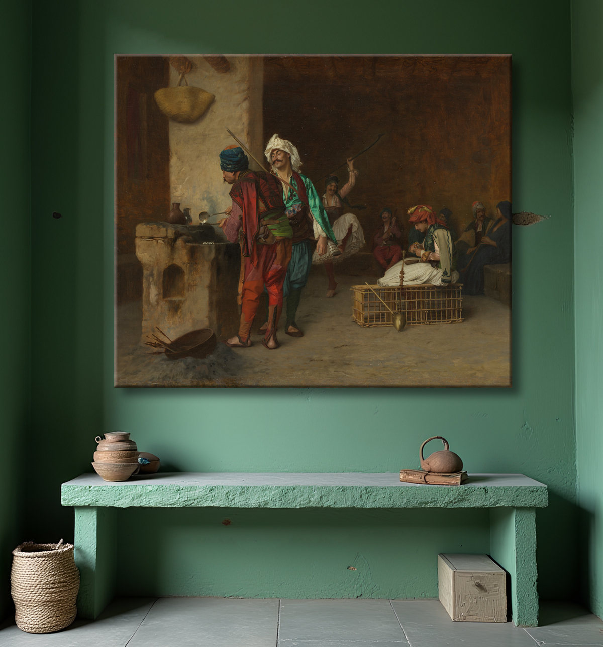 Impression haut de gamme made in France d’art sur toile ou poster encadré. Cafe House, Le Caire (Casting Bullets)...