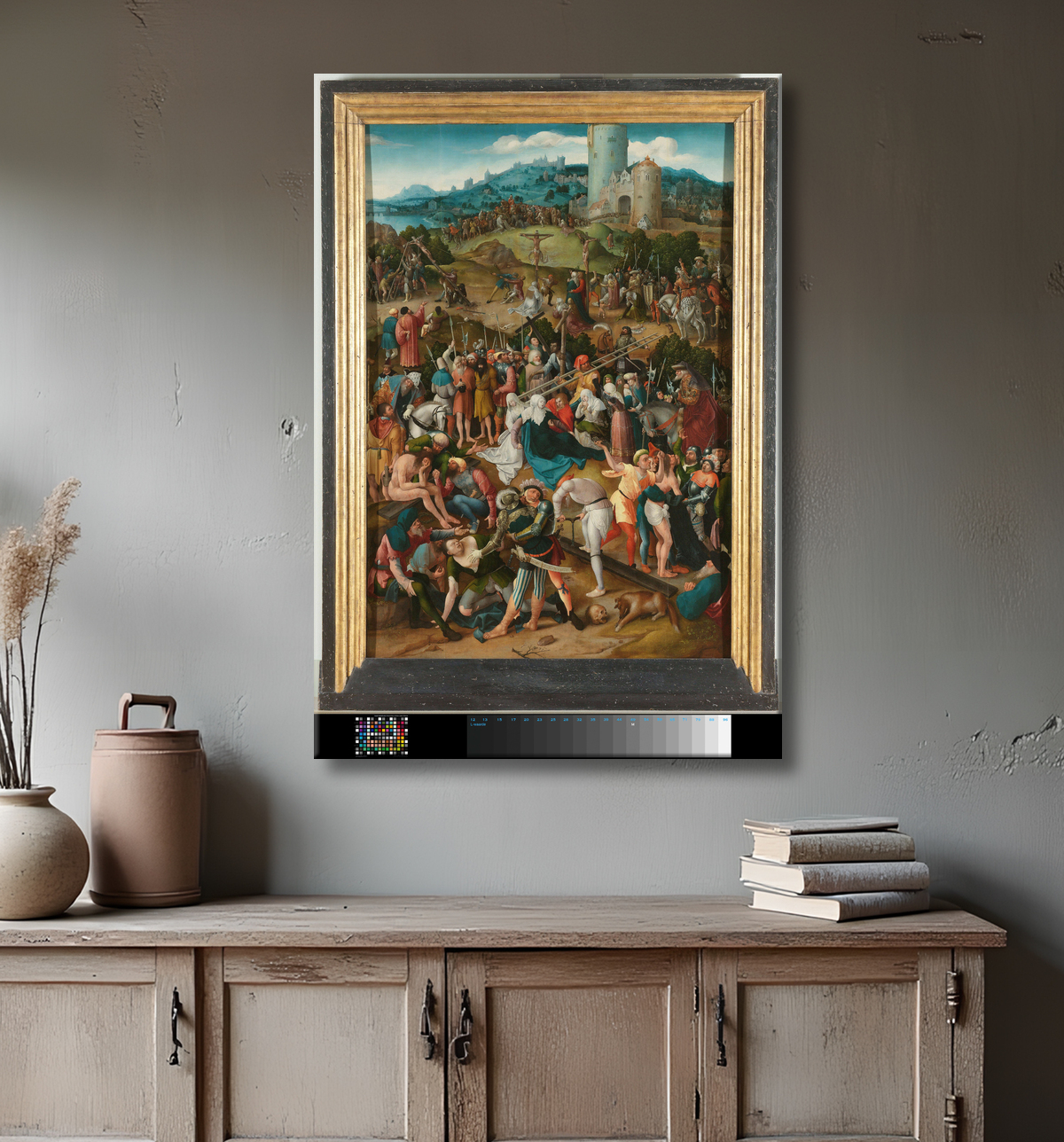 Reproduction Calvaire de Pseudo Jan Wellens de Cock avec decor