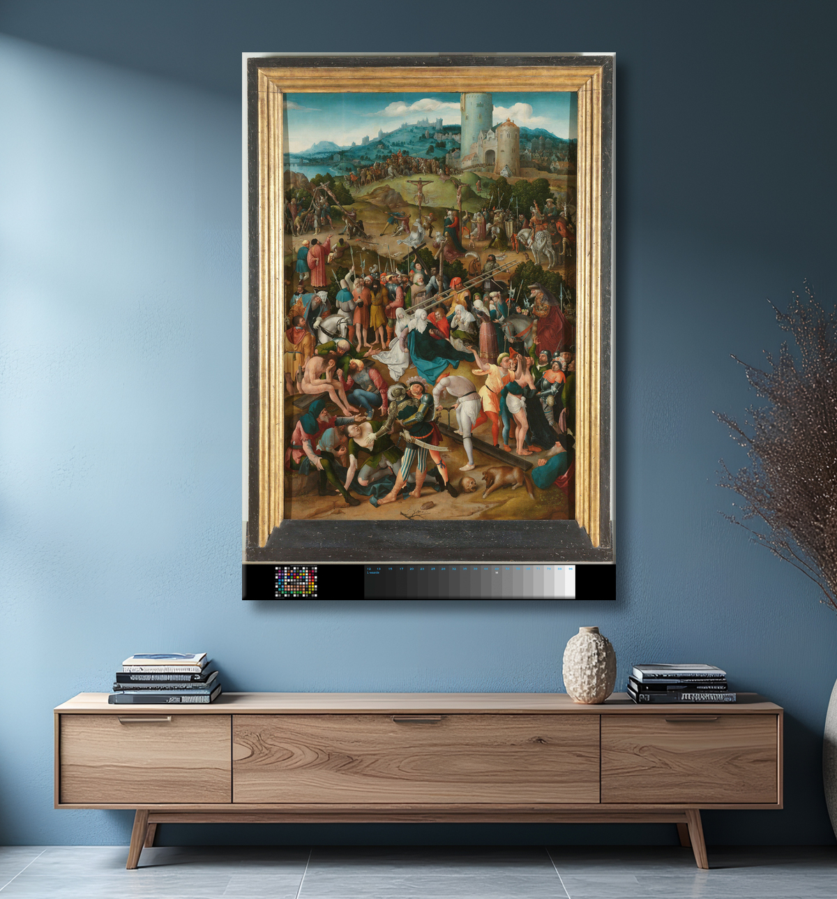 Reproduction Calvaire de Pseudo Jan Wellens de Cock avec decor