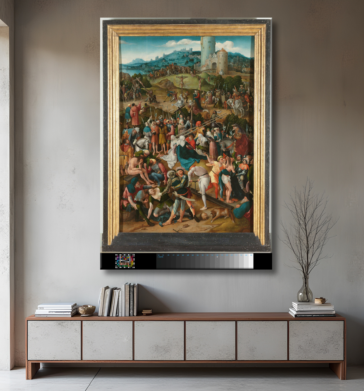 Reproduction Calvaire de Pseudo Jan Wellens de Cock avec decor