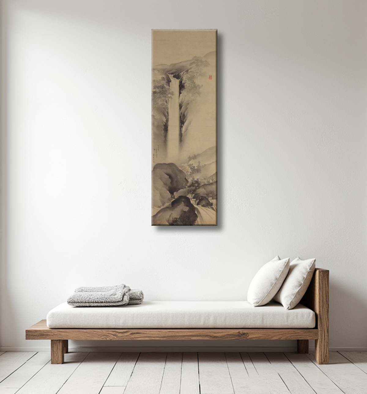 Reproduction Cascade de Yrō de Tazaki Sōun avec decor